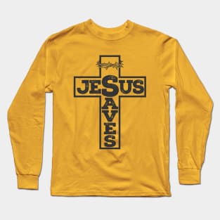 Jesus Saves Cross Long Sleeve T-Shirt